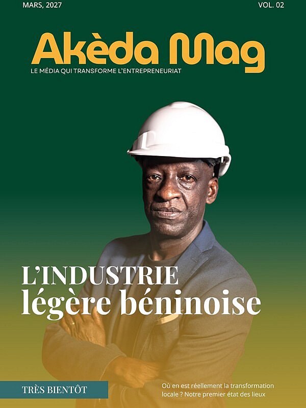 Couverture d’Akèda Mag n°02 — L’industrie légère béninoise, mars 2027